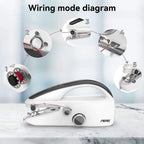 Máquina de coser portátil – Funciona con pilas y USB. Mini herramienta de costura portátil.