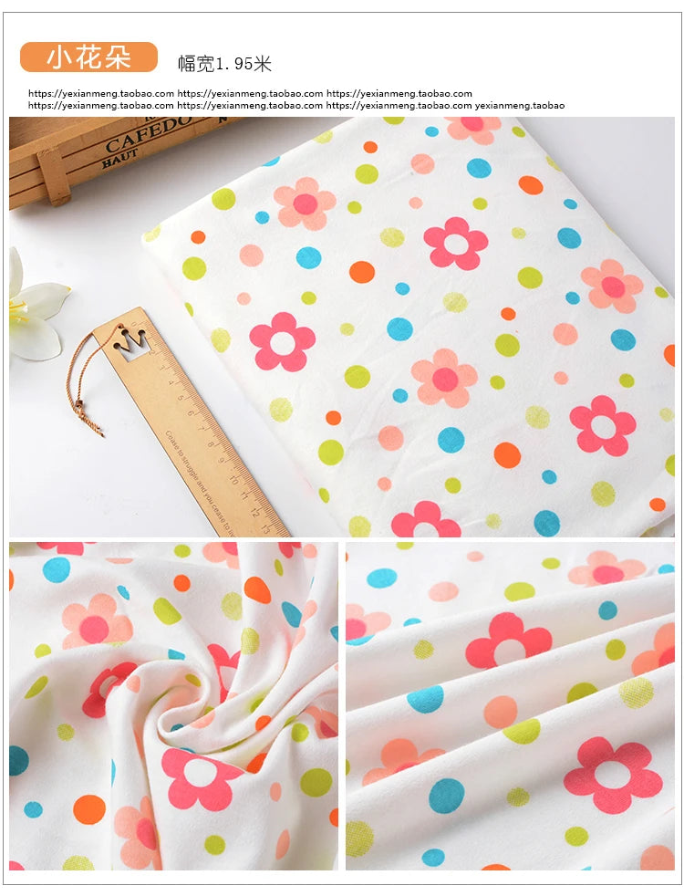 100% Cotton Knitted Print Fabric | 185 g/m² | 90×50cm | Baby Clothes, Bedding & Pajamas