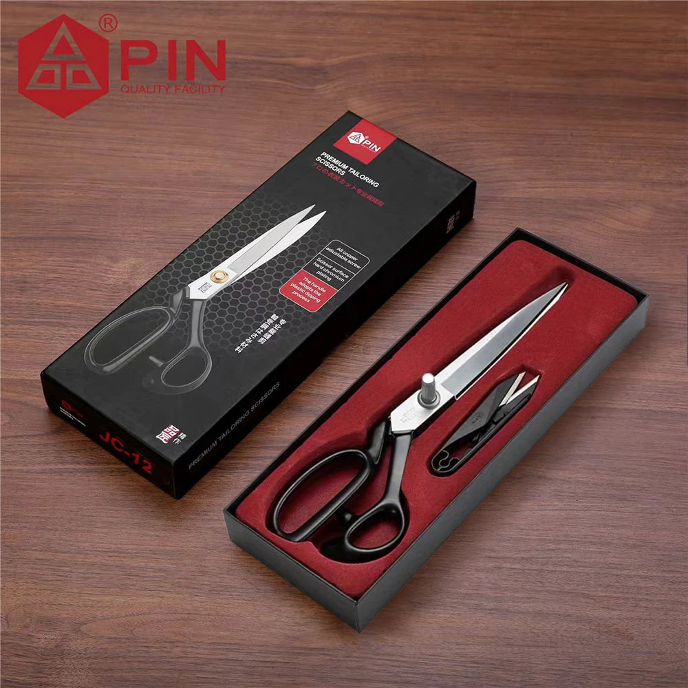 12-Inch Heavy-Duty Forged Stainless Steel Tailor Scissors – Professional Fabric Shears for Denim, Leather & Canvas