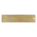 Regla recta vintage de latón de 12 cm – Regla de bolsillo de 10 cm para costura, acolchado y dibujo
