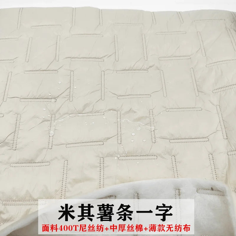 Quilted Lining Fabric by the Meter – 100cm x 145cm Polyester Sewing Cloth
