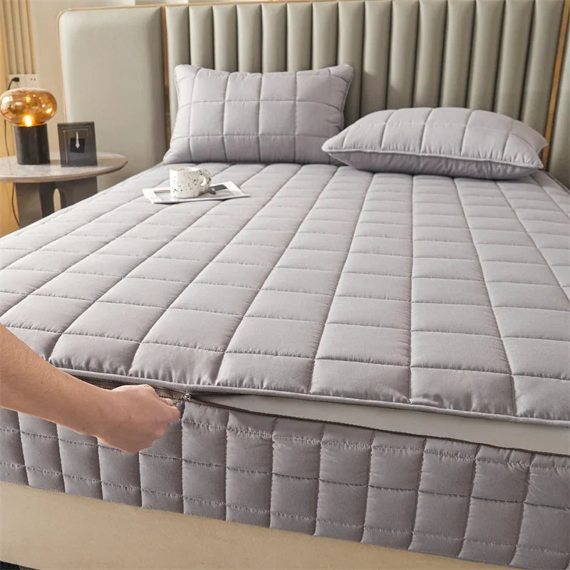 6-Sided Zippered Mattress Protector – Quilted, Multiple Sizes