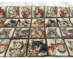 Tela de brocado con estampado de gato bonito – 150 cm de ancho, cortado a pedido (incrementos de 50 cm)