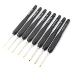 8-Piece Fine Crochet Hook Set – Black Handles