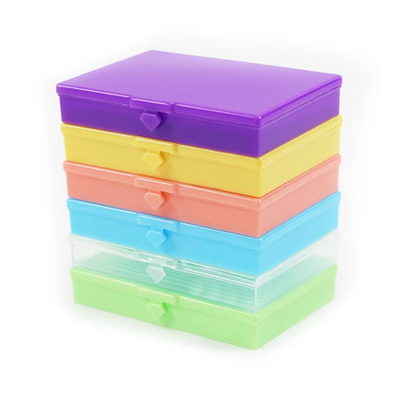 Juego de 6 bandejas para perforación y caja de almacenamiento para pintura de diamante – Organizador de cuentas 2 en 1 para manualidades DIY