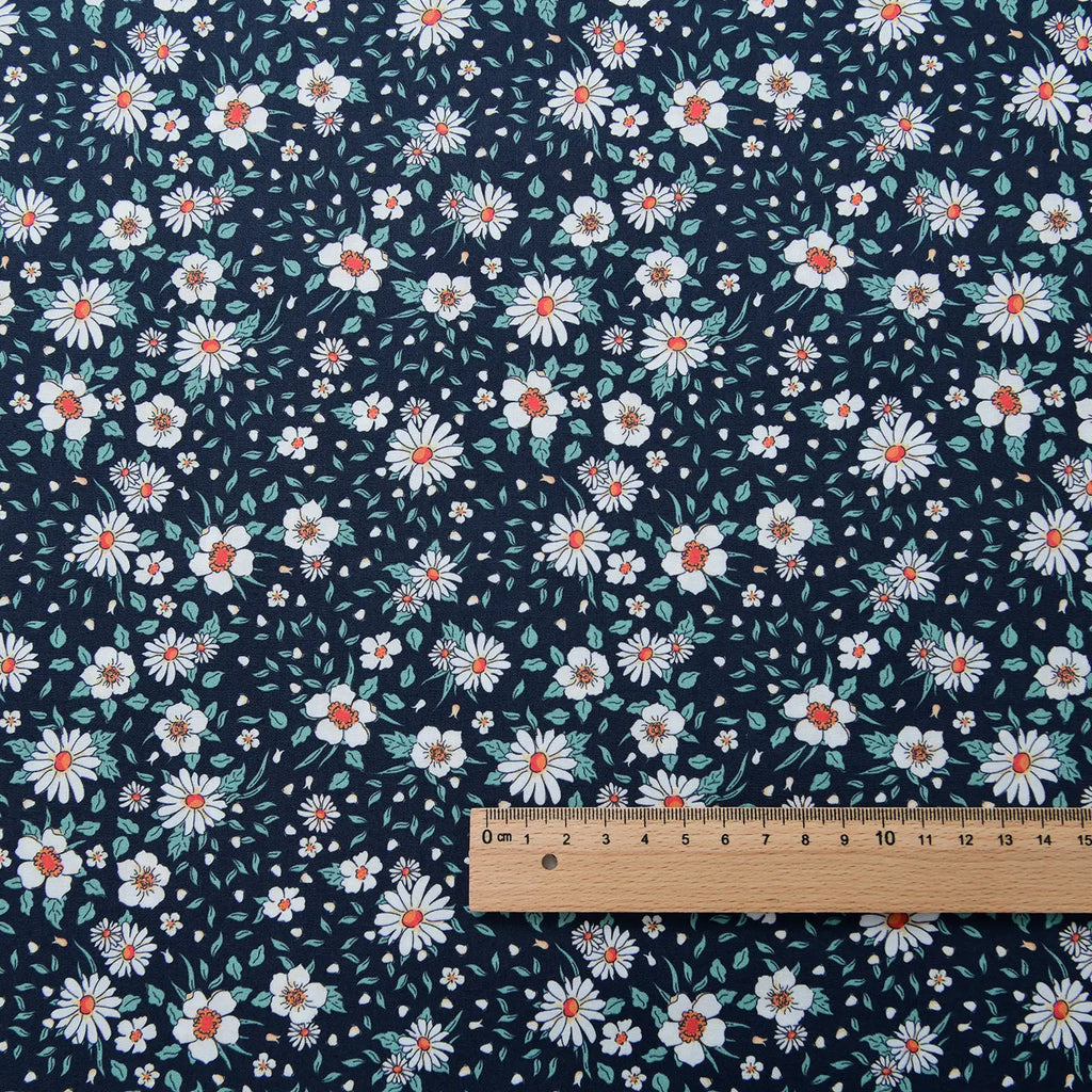 Printed Cotton Poplin Fabric By the Meter – Soft Breathable 100% Cotton for Quilting, Clothing & DIY