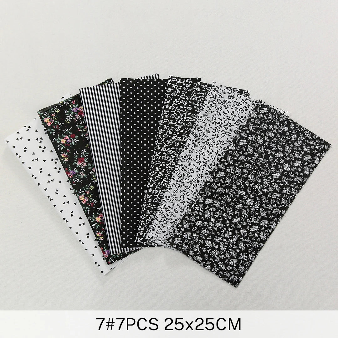 25x25Cm Cotton Flower Fabric Printed Cloth Sewing Quilting Fabrics For Patchwork Needlework DIY Handmade Accessories