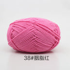 Hilo de algodón con leche de 4 cabos – 80% algodón, 20% fibra de leche | ~90 m (~98 yd) por madeja | Tejido a mano y a crochet