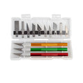 Juego de corte rotatorio de 45mm: Base de corte A4, Regla de costura y clips, Bolígrafo, Juego de cuchillos de trinchar. Manualidades, Arte en papel, Cuero