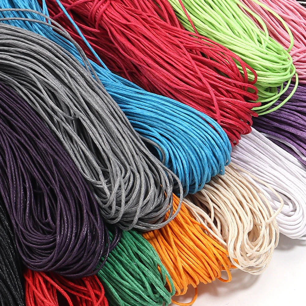 Waxed Cotton Beading Cord – 1mm, 70m Spool | 15 Colors | Bracelets, Necklaces & DIY Jewelry
