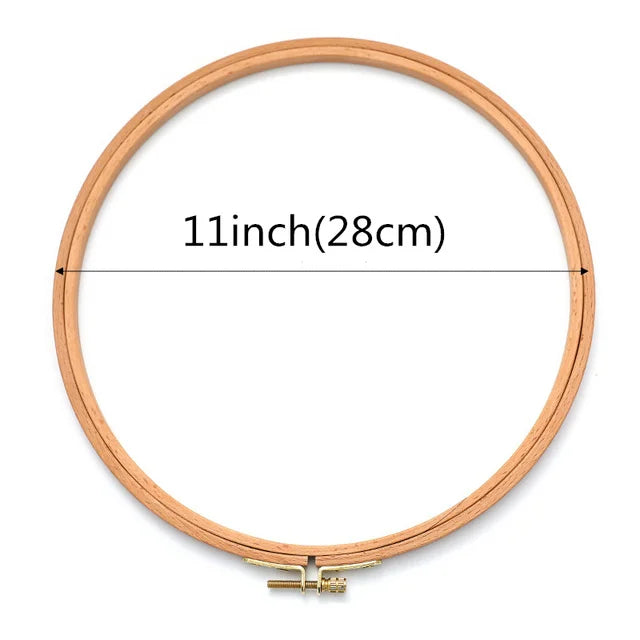 Round Bamboo Embroidery Hoops — Set of 10 (3–12 inch)