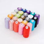 25-Piece Polyester Sewing Thread Set – 400 Yards Per Spool | Bobbins & Thread