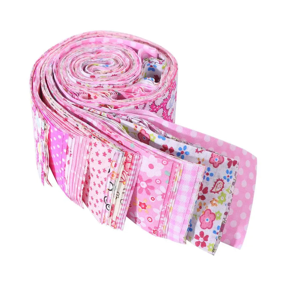 40 Pcs Floral Cotton Jelly Roll Fabric Strips – Colorful Printed Patchwork Bundle for Quilting & Sewing