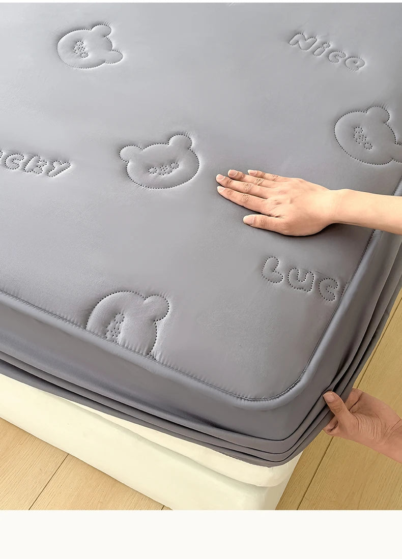 Ultrasonic Quilted Waterproof Mattress Protector – TPU, Anti-Mite, Baby-Safe, 6 Sizes