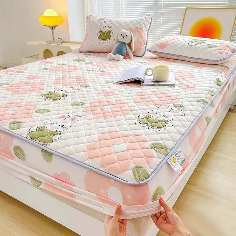 mtuove Soft Brushed Quilted Mattress Cover – Anti-Mite, Breathable, Fits 3–28cm Mattresses