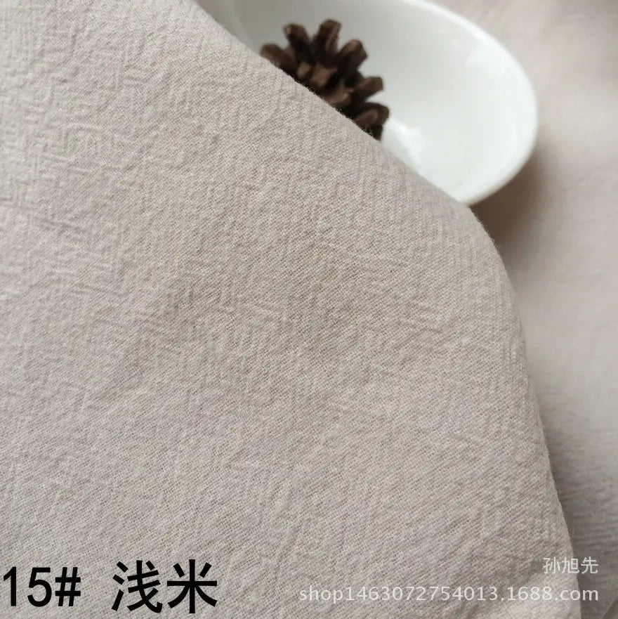 Cotton Linen Crepe Fabric – Skin Texture, 137cm Wide, 230g/m | Clothing, Curtains & Home Décor