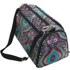 Bolsa de almacenamiento de hilo y ganchillo con estampado Paisley – Estuche organizador de punto (37×20×21cm)