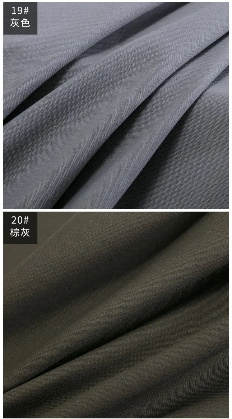Solid Color 100% Cotton Canvas Fabric – 145cm Wide, Sold by 50cm – For Bags, Upholstery, Quilting & Home Décor