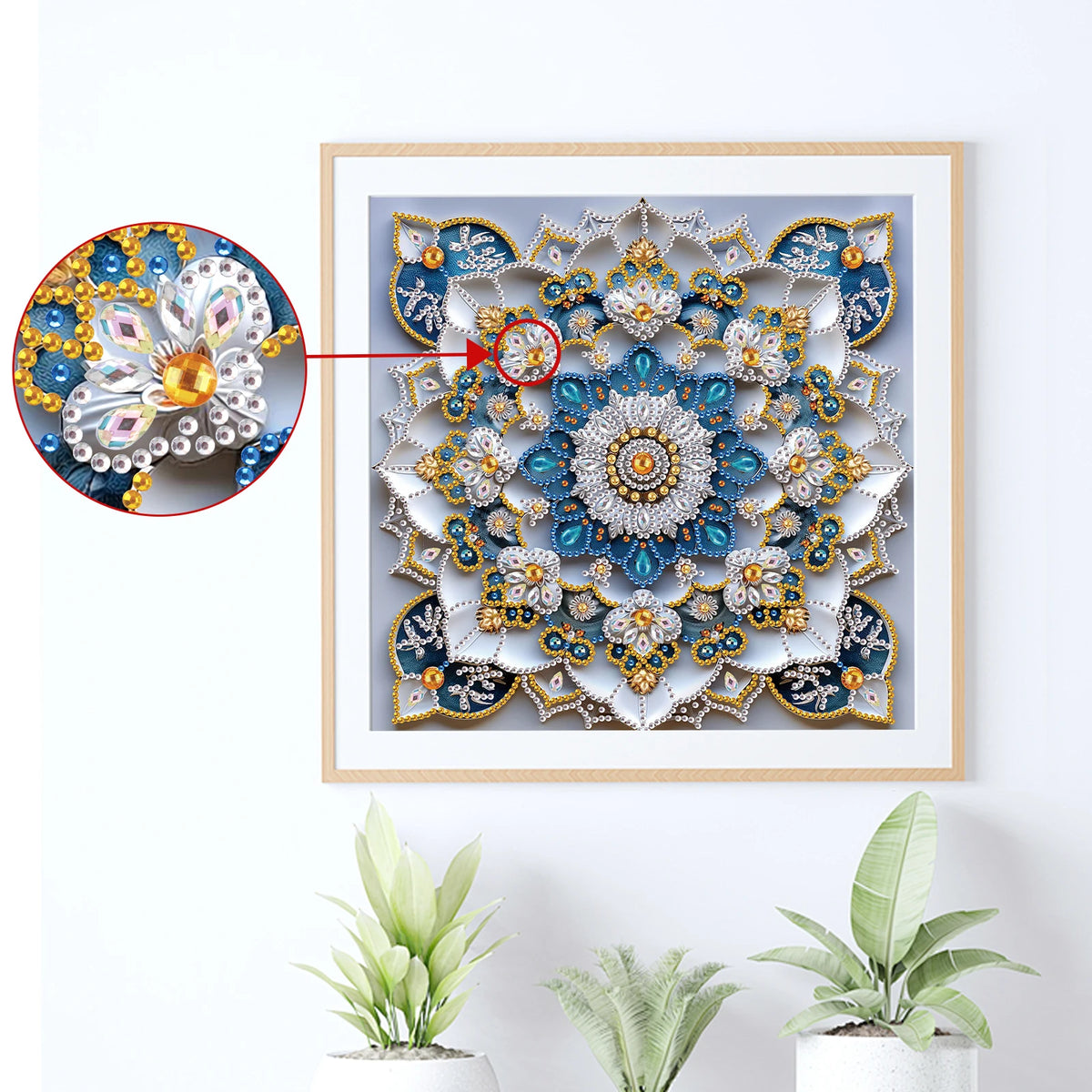 Kit de pintura de diamante para adultos, kit de arte de diamante con diseño de flor de forma especial para principiantes para decoración de pared del hogar, regalo