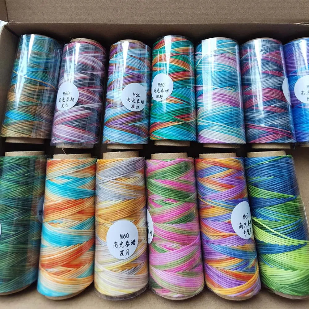 Round Waxed Polyester Thread – 0.6mm, 50m Spool | 41 Colors | Macramé, Jewelry Making & Leathercraft