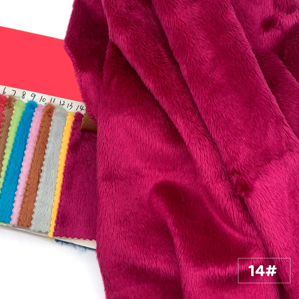 5mm Plush Faux-Fur Fabric – Soft Pile, 45x50cm, 30 Colors