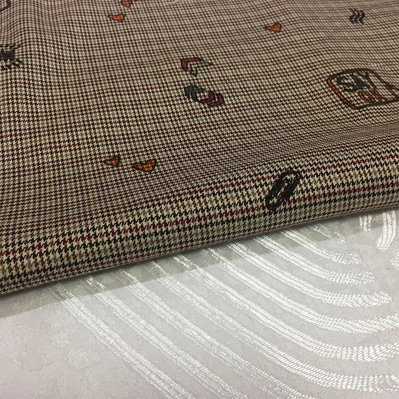 Mini Check Plaid Suiting Fabric – Polyester Cotton Blend