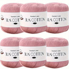 Hilo de Algodón de Seda - Hilo Fino para Ganchillo, Suéteres de Punto, Chales, Bufandas y Manualidades, Hilo Suave y Duradero 50g/unidad