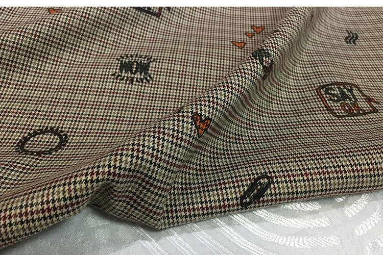 Mini Check Plaid Suiting Fabric – Polyester Cotton Blend