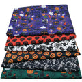Retazos de Tela Cuadrados Halloween — 6 Cuadrados Precortados de 25×25cm | 100% Poliéster