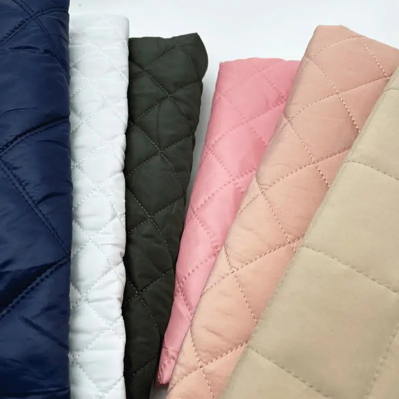 Quilted Lining Fabric by the Meter – 100cm x 145cm Polyester Sewing Cloth