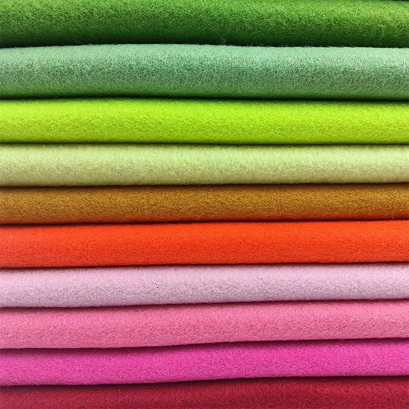 Soft Felt Fabric Sheets | 10-Piece Set | 20×91cm | DIY Crafts, Sewing & Patchwork