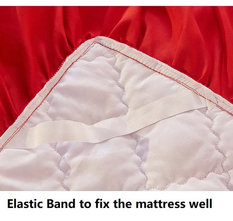 mtuove Luxury Flannel Velvet Quilted Bedspread – Lace Edge, Anti-Slip, Winter Warm Bed Cover
