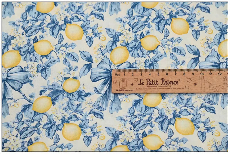 Bowknot & Flower Print 100% Cotton Fabric — 110cm Wide | Bags, Shirts & Garments
