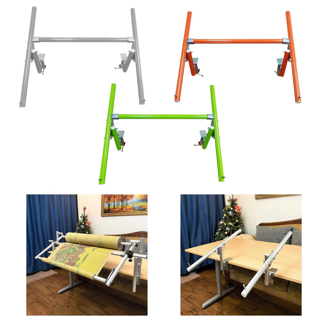 Soporte de aluminio para bastidor de bordado de mesa – Abrazadera para bastidor de punto de cruz y costura