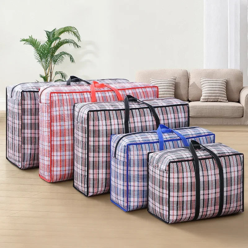 Large Capacity Quilt & Blanket Storage Bag – Dustproof Woven Organizer