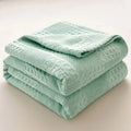 Manta de Algodón 100% Suave Transpirable de Waffle para Cama Twin Queen King Manta Decorativa a Cuadros para Sofá Mantas Ligeras de Verano