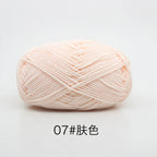Hilo de algodón con leche de 4 cabos – 80% algodón, 20% fibra de leche | ~90 m (~98 yd) por madeja | Tejido a mano y a crochet