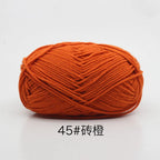 Hilo de algodón con leche de 4 cabos – 80% algodón, 20% fibra de leche | ~90 m (~98 yd) por madeja | Tejido a mano y a crochet