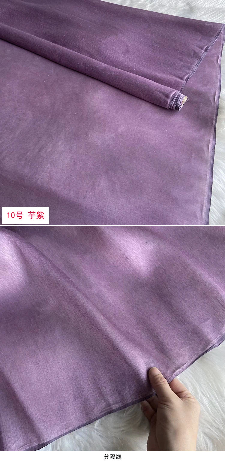 Mulberry Silk & Linen Blend Fabric by the Meter | 138cm Wide | 13 Momme