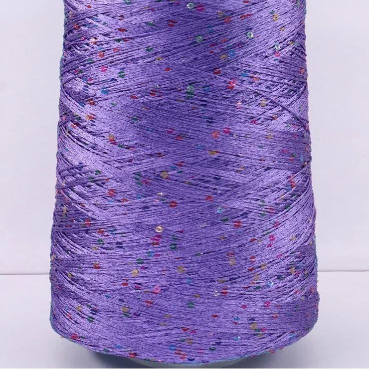 500G Hilo Fantasía de Lentejuelas Brillantes – Para Tejer a Mano y Ganchillo | Lentejuela de 3mm | 25 Colores