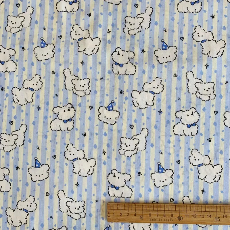 Colorful Cartoon Print Cotton Fabric – 0.5, 1 & 2 Yard Cuts | 100% Cotton Poplin