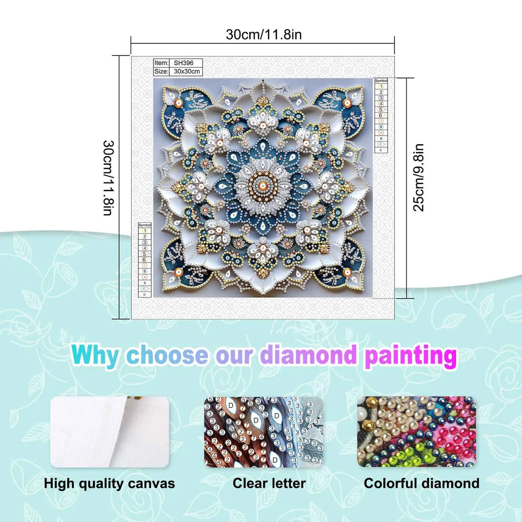 Kit de pintura de diamante para adultos, kit de arte de diamante con diseño de flor de forma especial para principiantes para decoración de pared del hogar, regalo