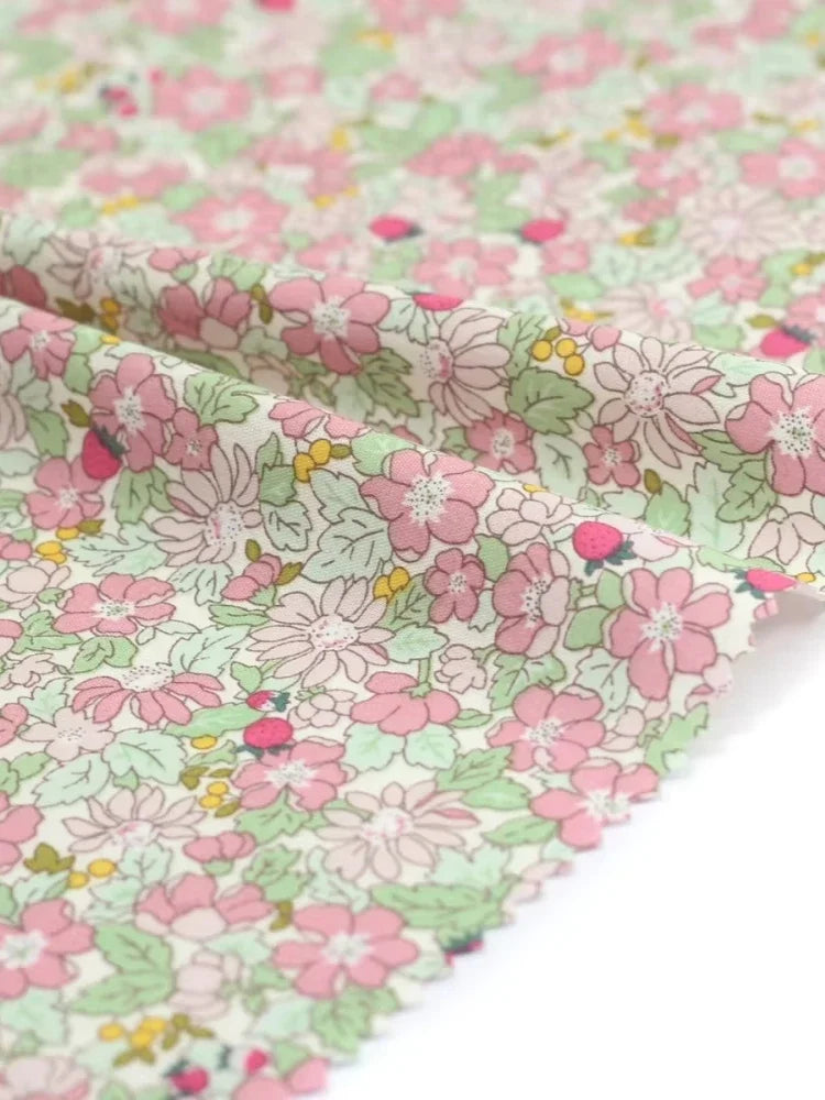 145cm Floral Cotton Poplin Fabric, 50cm Piece
