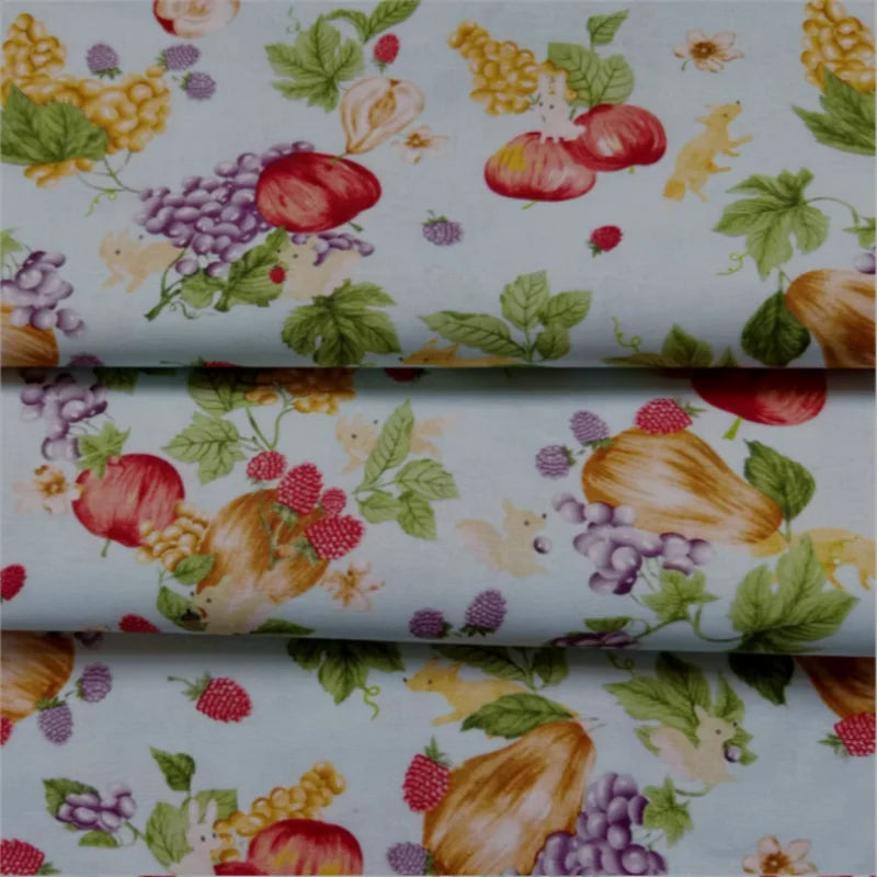 Strawberry & Watermelon Print 100% Cotton Fabric – 110cm Wide | Baby Clothing, Dresses & Handmade