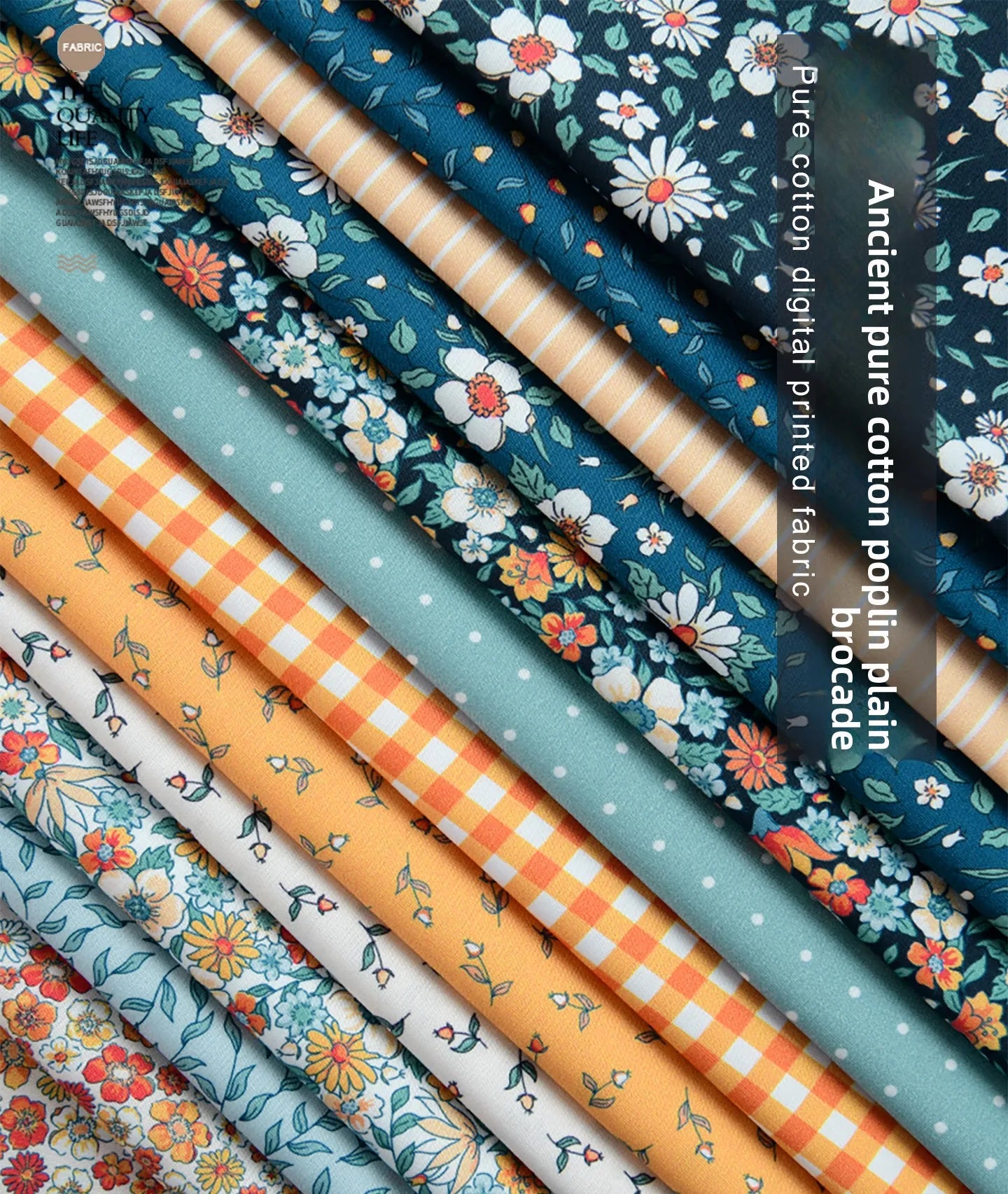 Printed Cotton Poplin Fabric By the Meter – Soft Breathable 100% Cotton for Quilting, Clothing & DIY