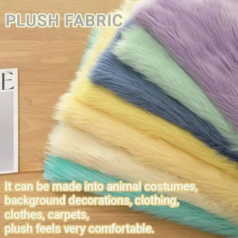 4cm Shaggy Plush Fur Fabric – 100% Polyester, Soft & Non-Shedding | Fursuit, Dolls & DIY Crafts (25×45cm Panels)