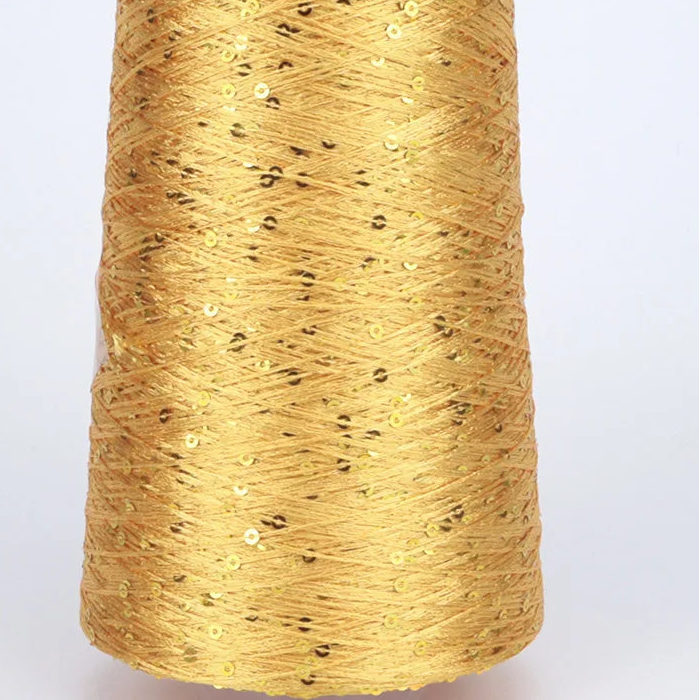500G Glitter Fancy Yarn with Sequins – Hand Knitting & Crochet | 3mm Sequins | 25 Colors