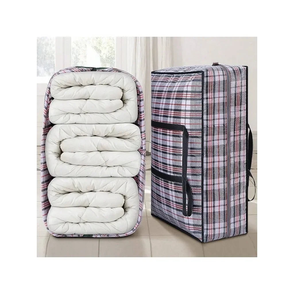 Large Capacity Quilt & Blanket Storage Bag – Dustproof Woven Organizer