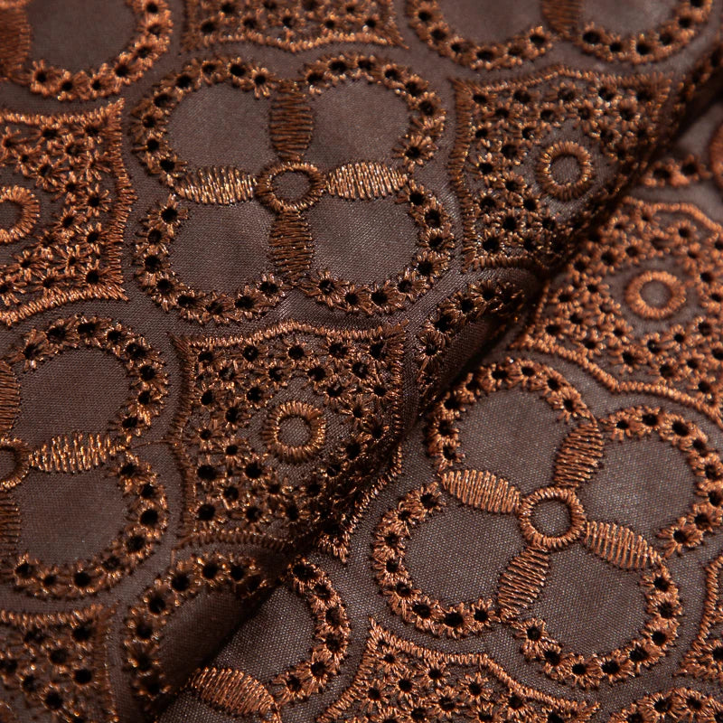 African Swiss Voile Cotton Lace Fabric – 5-Yard Piece | Embroidered Nigerian Lace