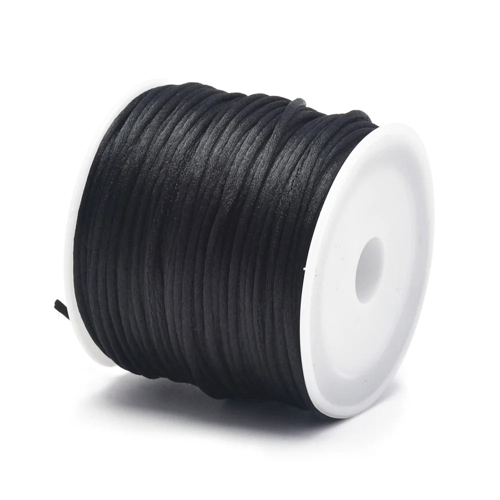 Cordón de cola de ratón satinado de 1,5 mm – Nylon, 24 yardas (22 m)
